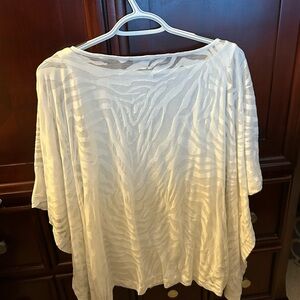 WHBM White Zebra Print Women's Top Medium